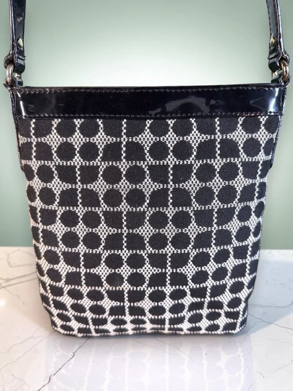 Kate Spade Dot Noel Black and White Swingpack Crossbody Bag